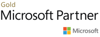 Black Microsoft Gold Partner Logo